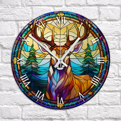 Stag Suncatcher Effect Clock 2